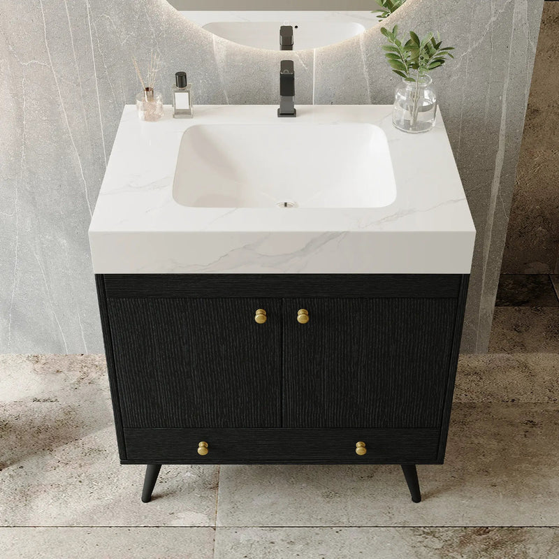 Contemporary Free-standing Bathroom Vanity by HouseOfZazla
