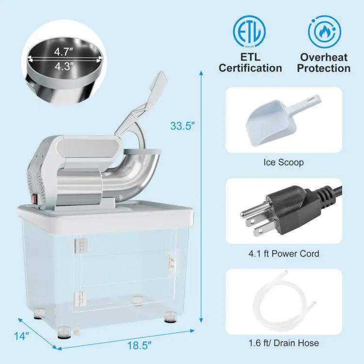 300W Commercial Ice Crusher with Dual Blades and Safety Switch by DirectDeals