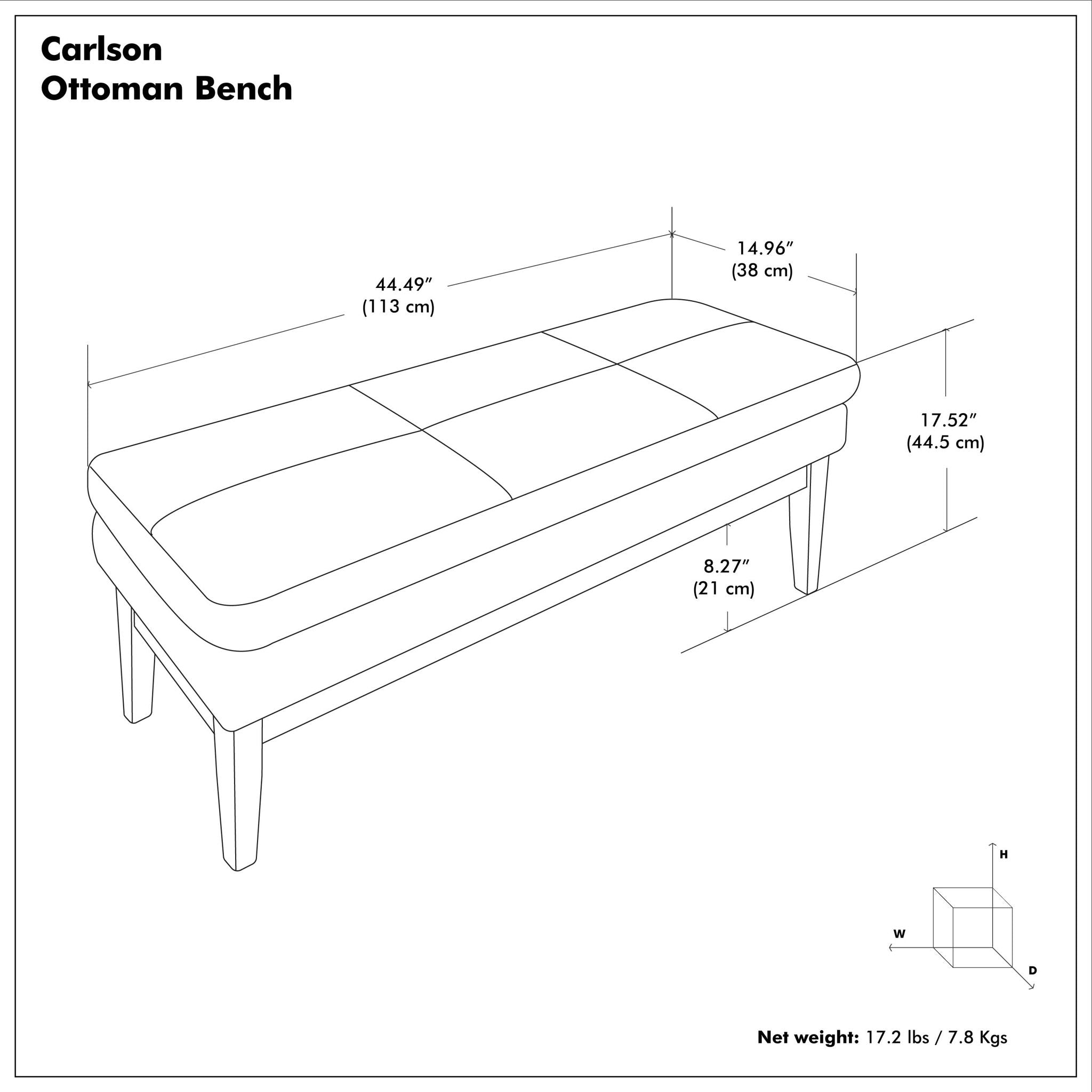 Carlson - Ottoman Bench, Mid Century Design by HouseOfZazla