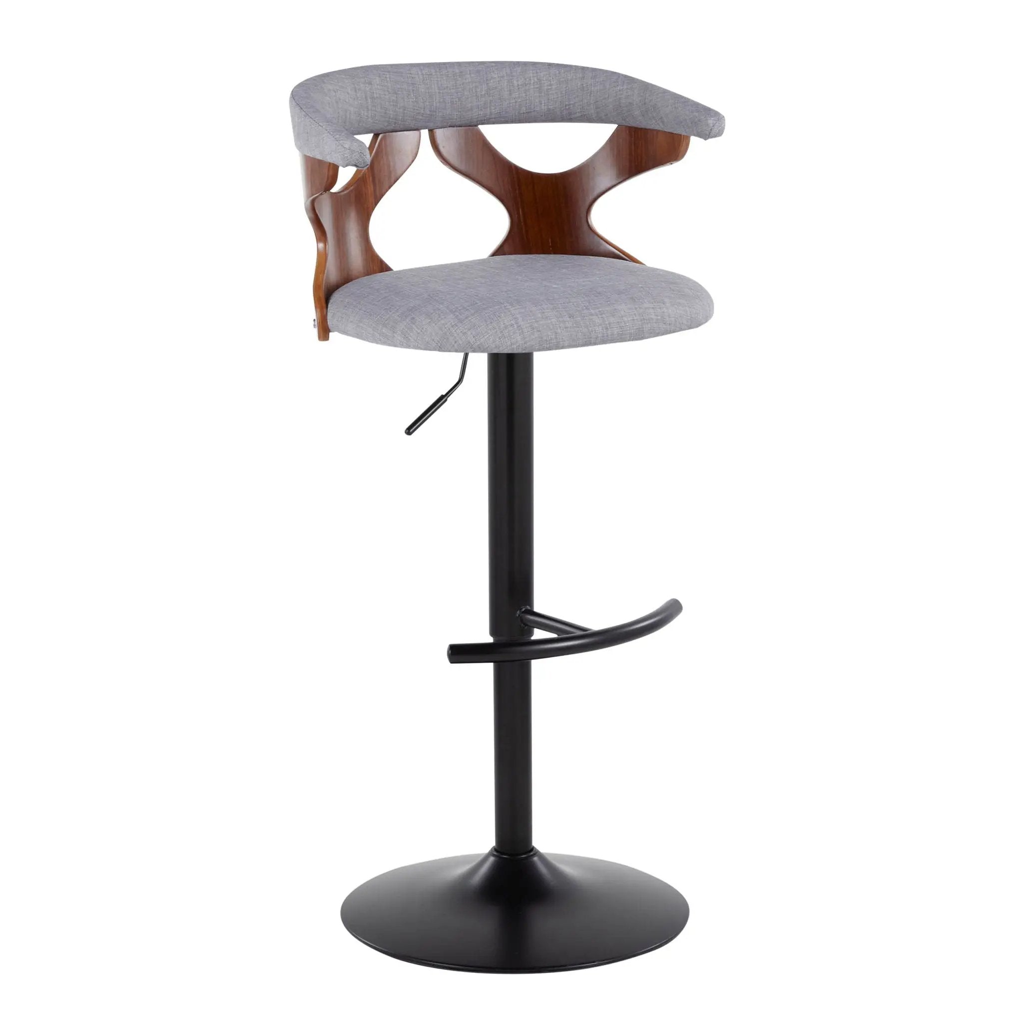 Gardenia - Contemporary Adjustable Barstool, Swivel With Rounded T Footrest (Set of 2) by Unique Piece Furniture