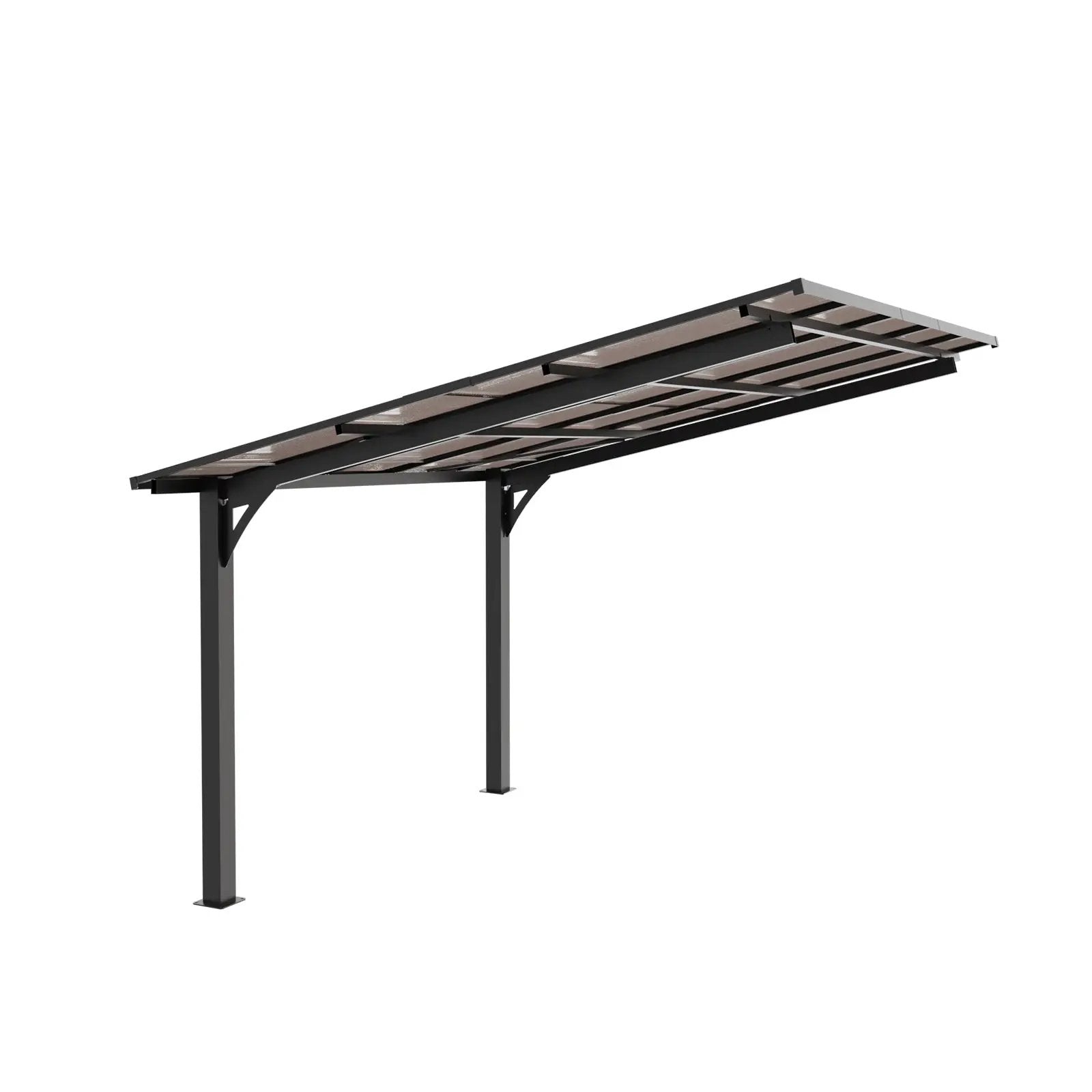 10x10FT PC Roof Carport with Galvanized Steel Frame and Sloped Roof by HouseOfZazla