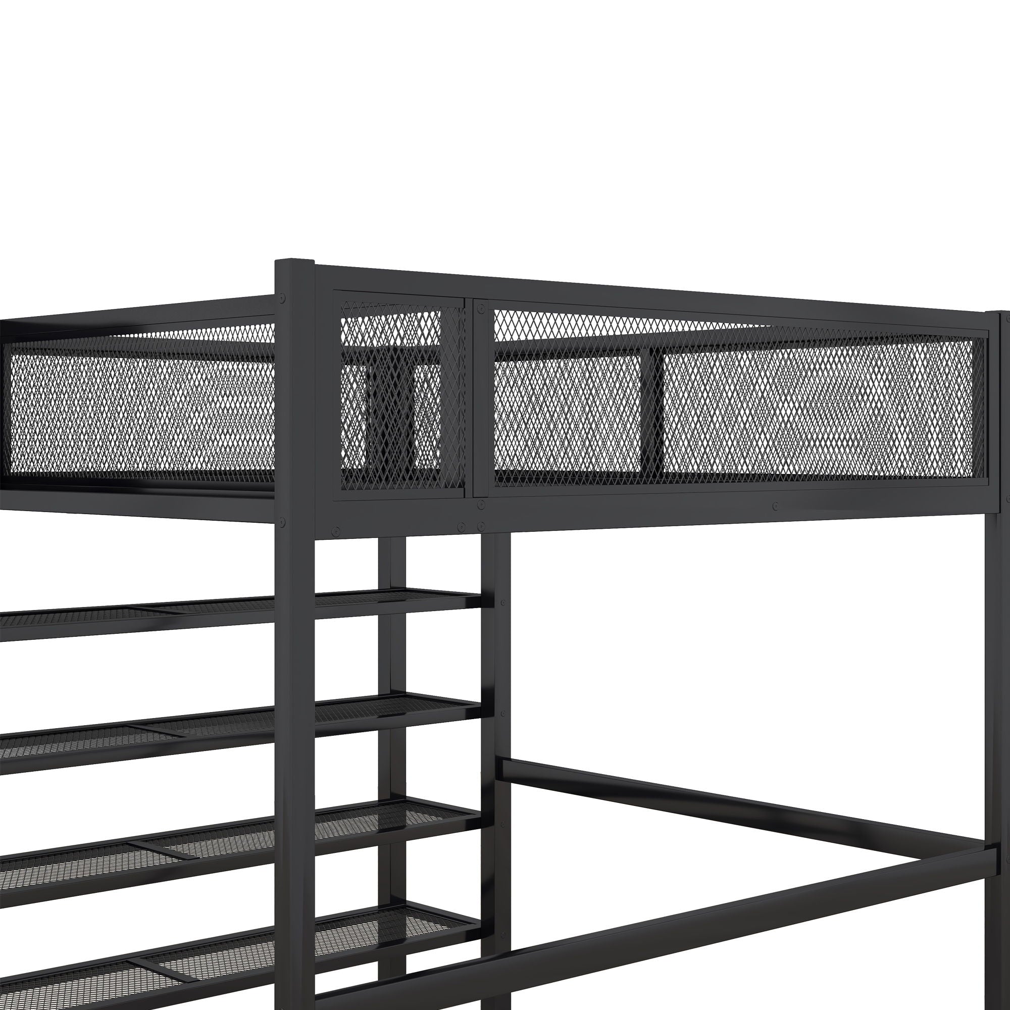 Loft Bed With 4 Tier Shelves And Storage by HouseOfZazla