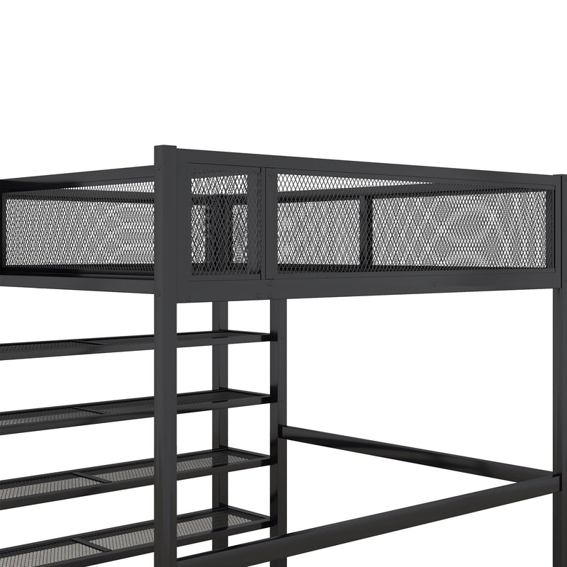 Loft Bed With 4 Tier Shelves And Storage by HouseOfZazla