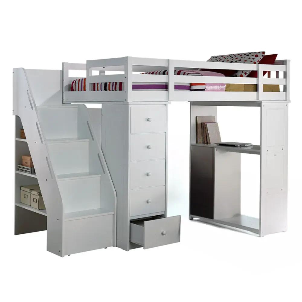 Freya - Twin Loft Bed With Storage - White by Unique Piece Furniture