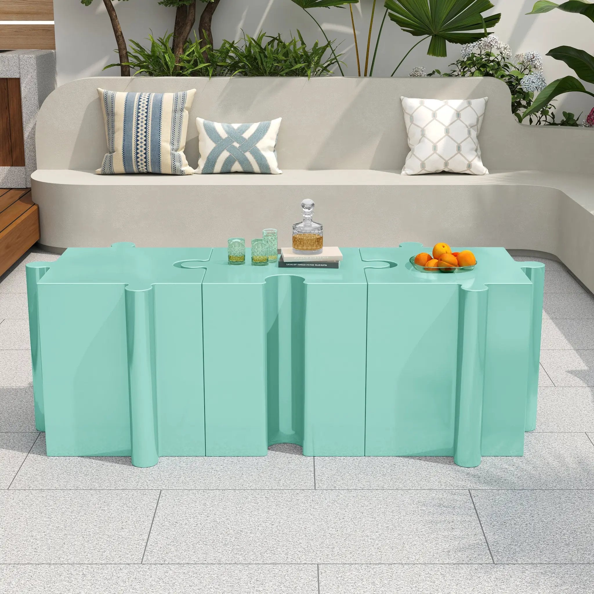 Puzzle Art Side Table by HouseOfZazla