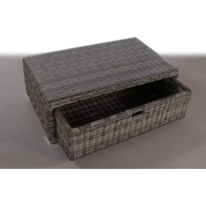 Glass Outdoor Coffee Table - Gray Mix by HouseOfZazla