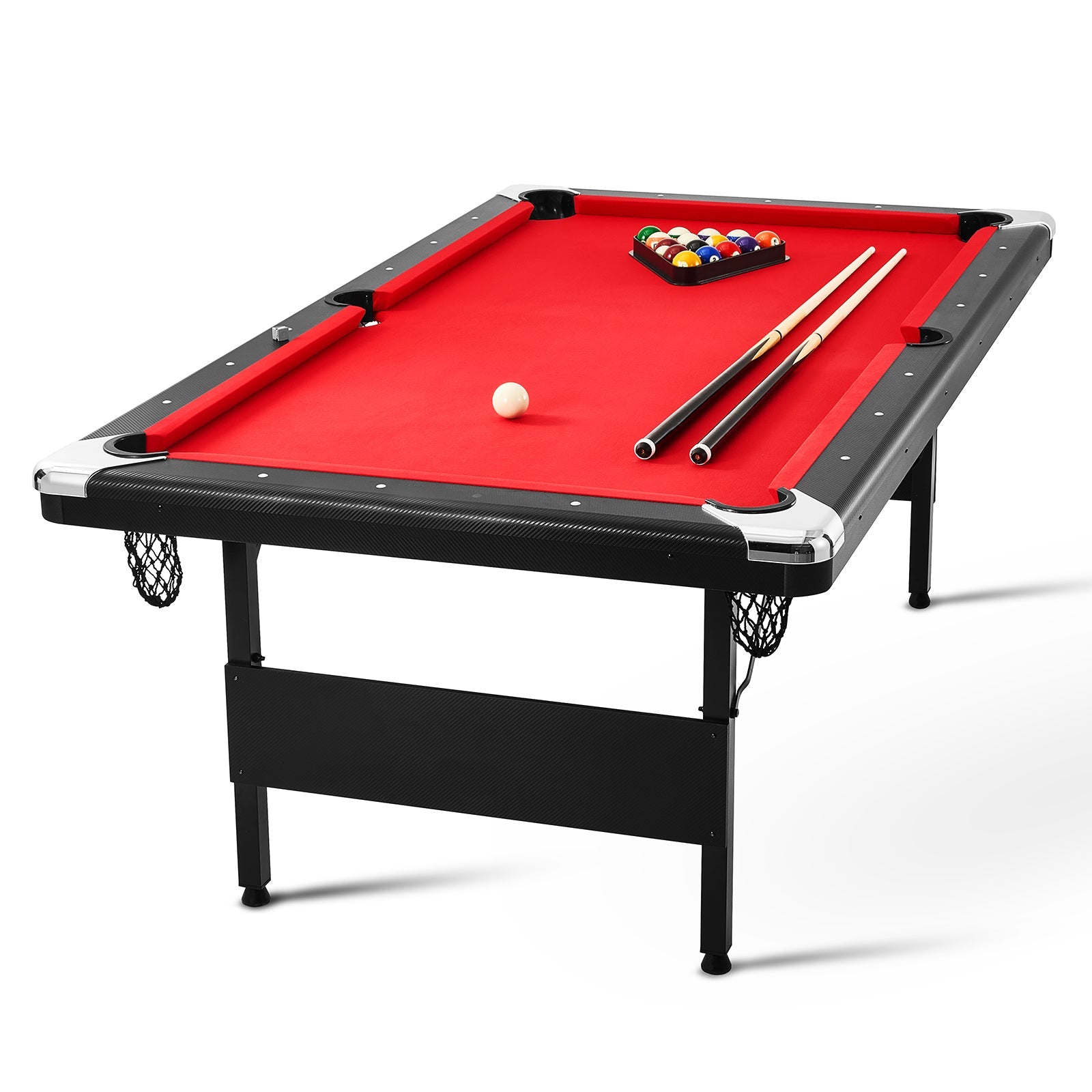 7 ft Foldable Portable Billiards Table with Complete Accessories by HouseOfZazla