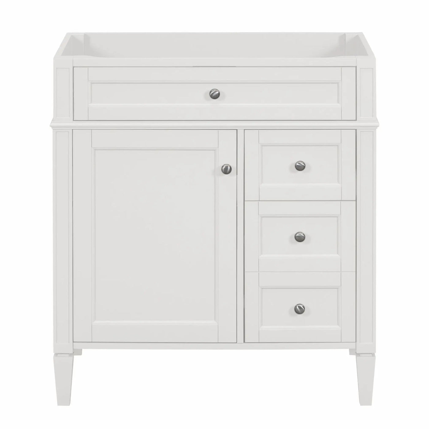 Bathroom Vanity With 2 Drawers And Tip-Out Drawer, Storage Cabinet by Unique Piece Furniture