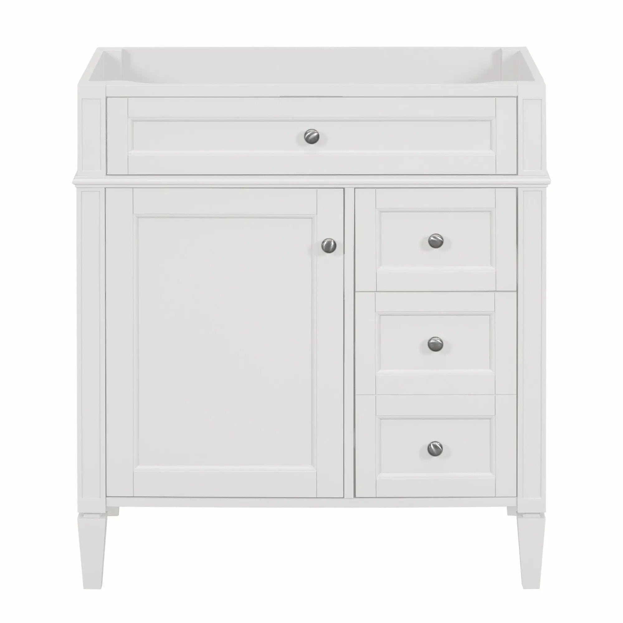Bathroom Vanity With 2 Drawers And Tip-Out Drawer, Storage Cabinet by Unique Piece Furniture