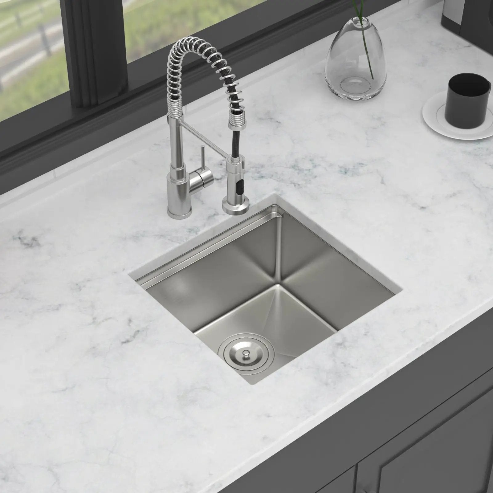 17" Undermount Kitchen Sink - Single Bowl by HouseOfZazla