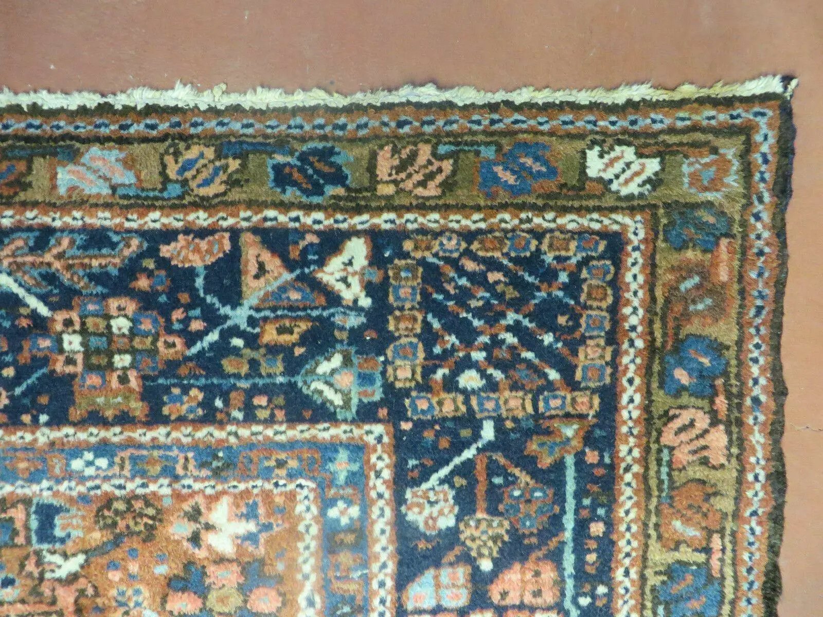 Persian Karajeh Rug 5x6, Antique Geometric Medallion Carpet by Jewel Rugs