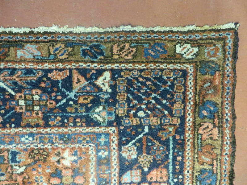 Persian Karajeh Rug 5x6, Antique Geometric Medallion Carpet by Jewel Rugs