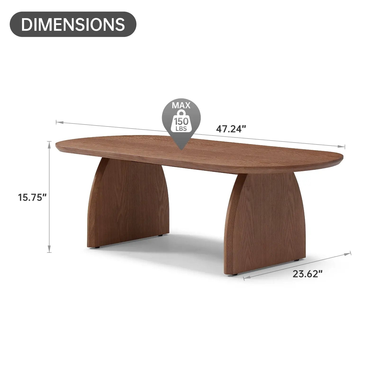 Oval Coffee Table For Living Room by Unique Piece Furniture