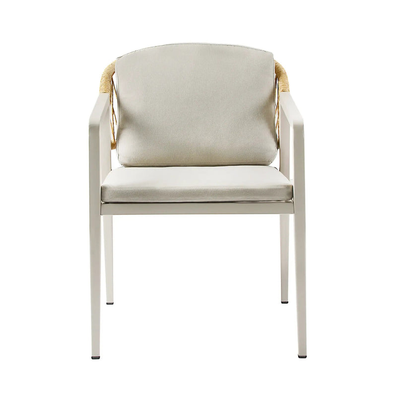 Outdoor Dining Chair Set of 2, Wicker Rattan Woven Patio Chairs by HouseOfZazla