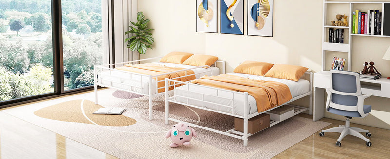 Metal Bunk Bed With Shelf And Guardrails by HouseOfZazla