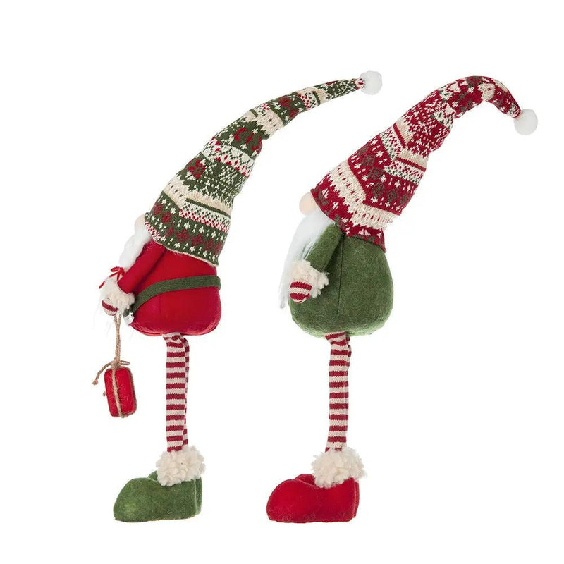 Set of 2 Fabric Standing Holiday Gnomes by HouseOfZazla