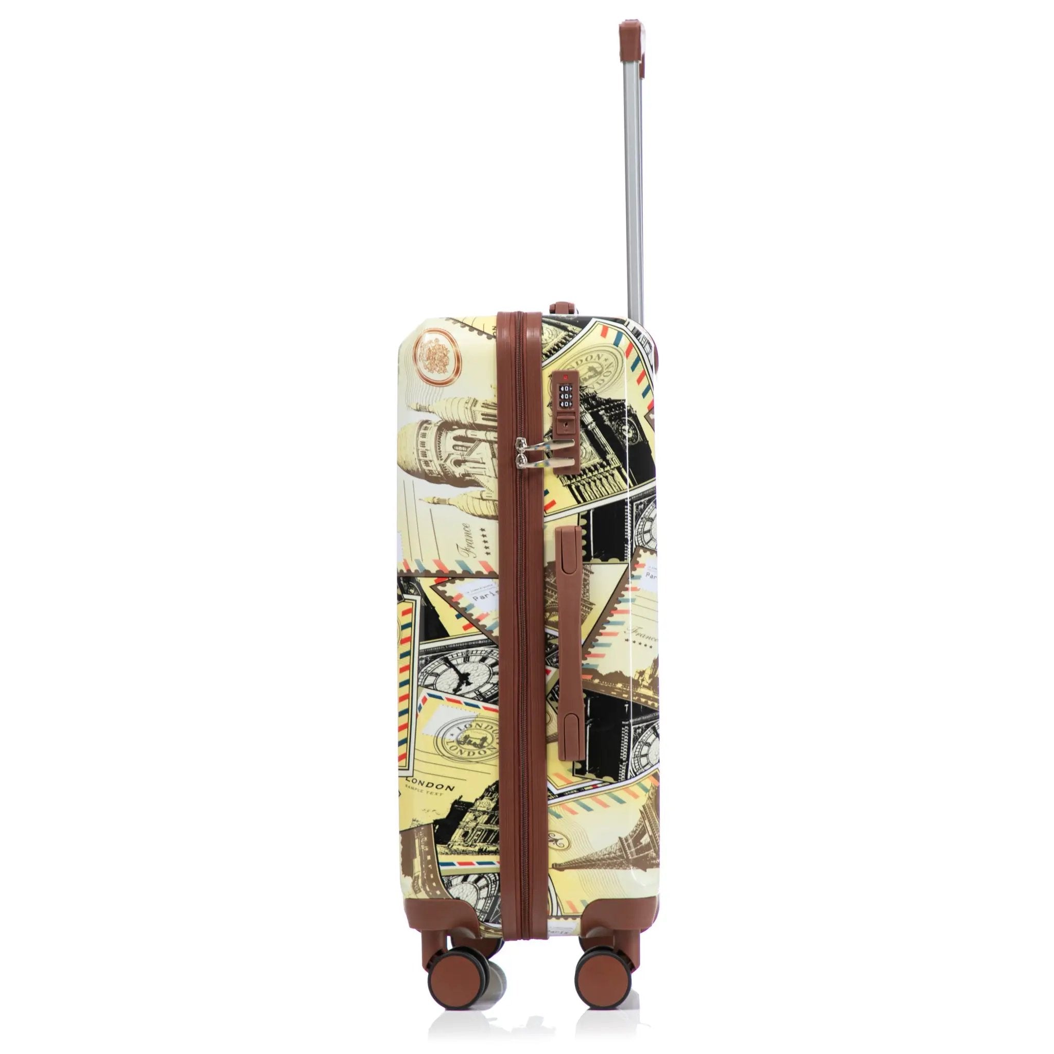 3-Piece PC Spinner Wheel Luggage Set with Printed Pattern by HouseOfZazla