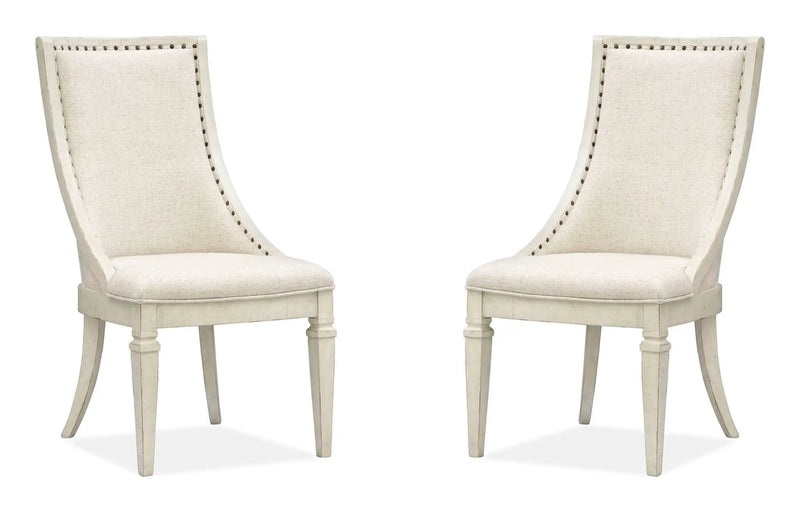 Newport - Dining Arm Chair With Upholstered Seat & Back (Set of 2) - Alabaster by Unique Piece Furniture