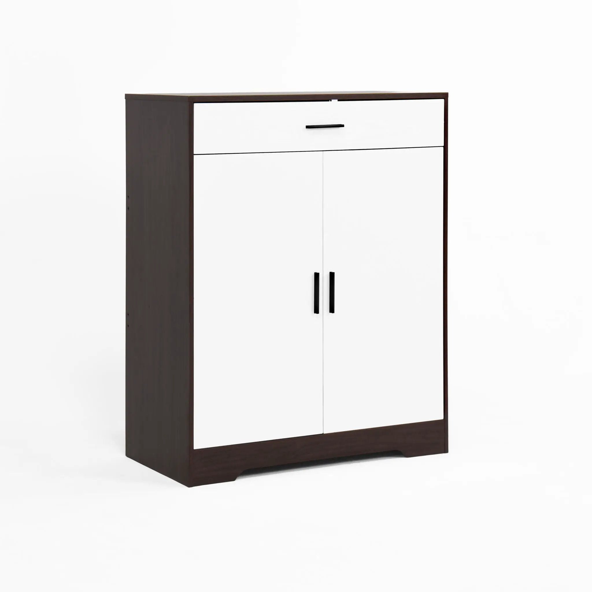 Freestanding Wooden Shoe Cabinet, 4 Tier Organizer With Drawer by HouseOfZazla