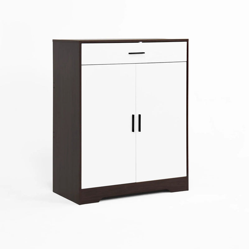 Freestanding Wooden Shoe Cabinet, 4 Tier Organizer With Drawer by HouseOfZazla