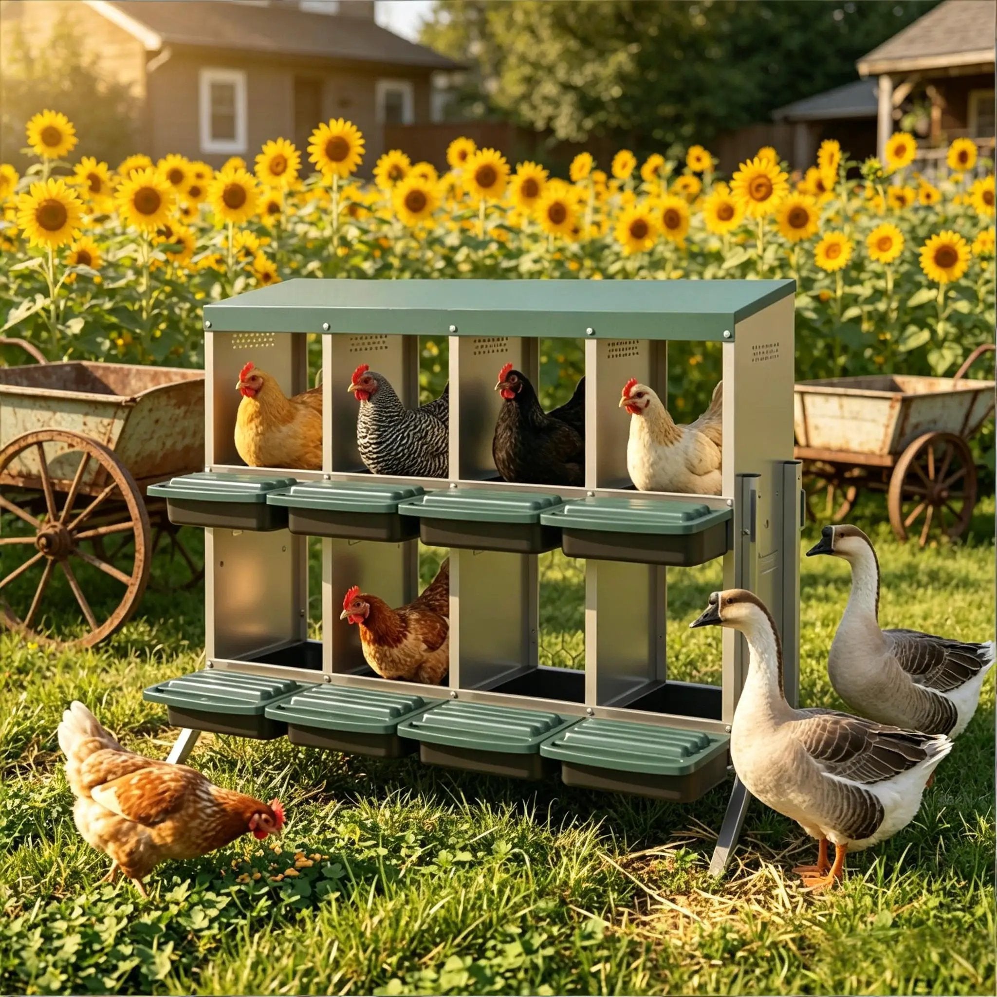 Egg Laying Boxes, Metal Nesting Boxes, Chicken Nesting Boxes by HouseOfZazla