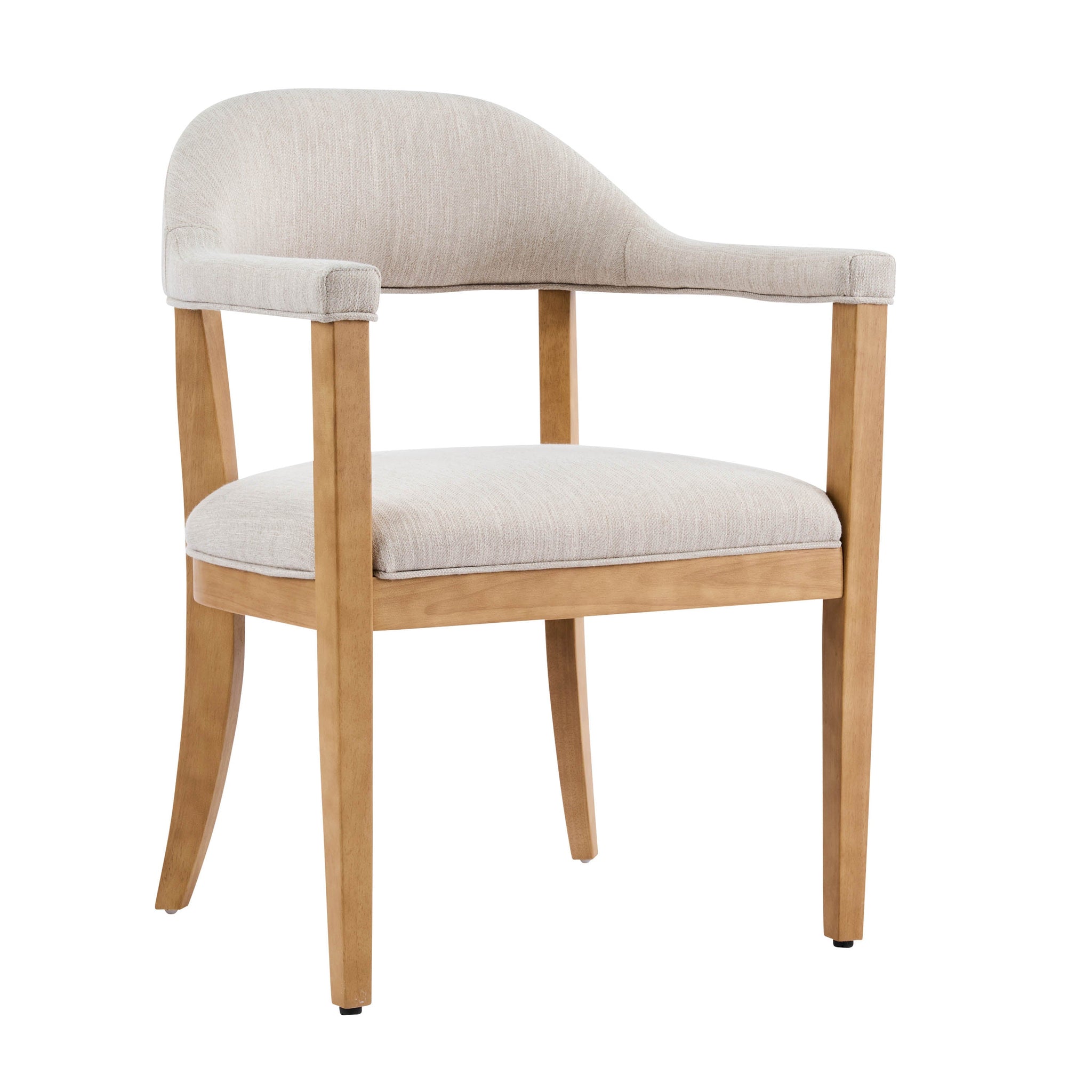 Wood Frame Upholstered Dining Chairs with Armrests (Set of 2) by HouseOfZazla