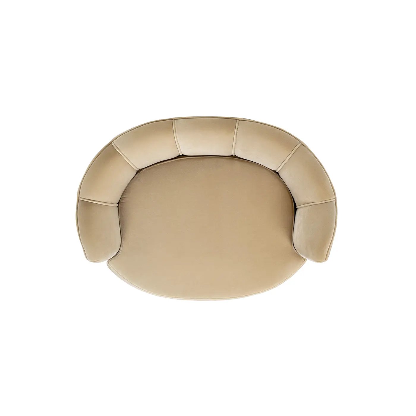 Clara 34.5" Scalloped Pet Sofa Bed, Medium, Fawn by HouseOfZazla