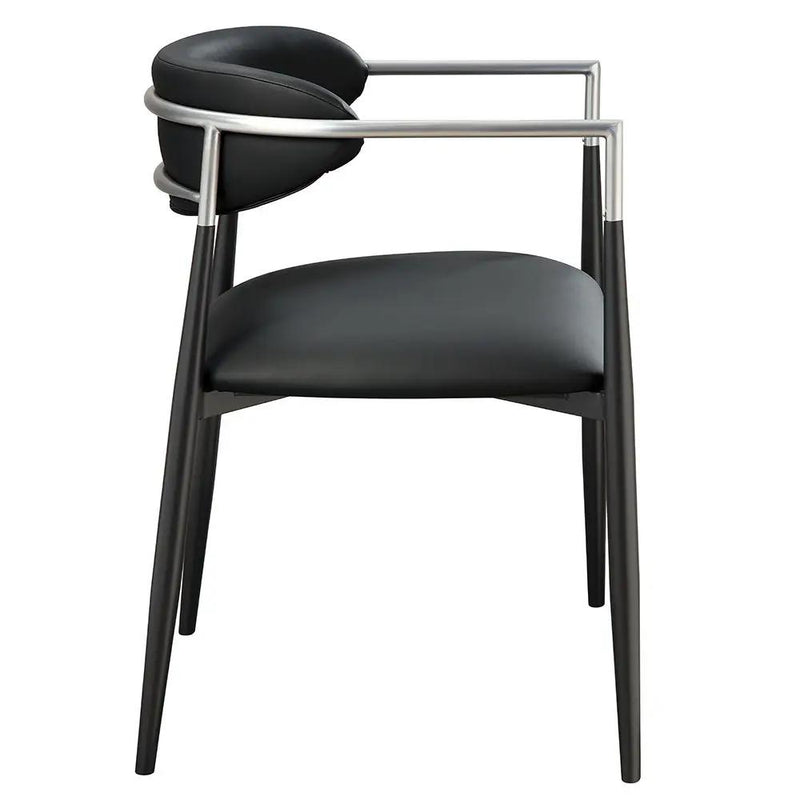 Gavan - Arm Chair (Set of 2) - Black Synthetic Leather by Unique Piece Furniture