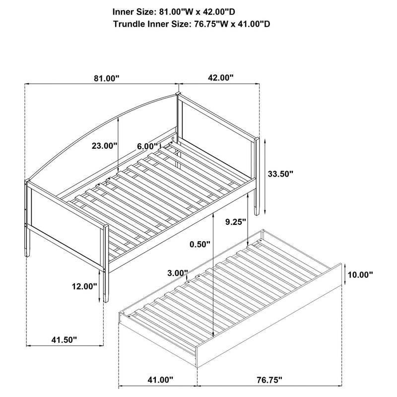 Fallbrook - Twin Daybed With Trundle - Walnut