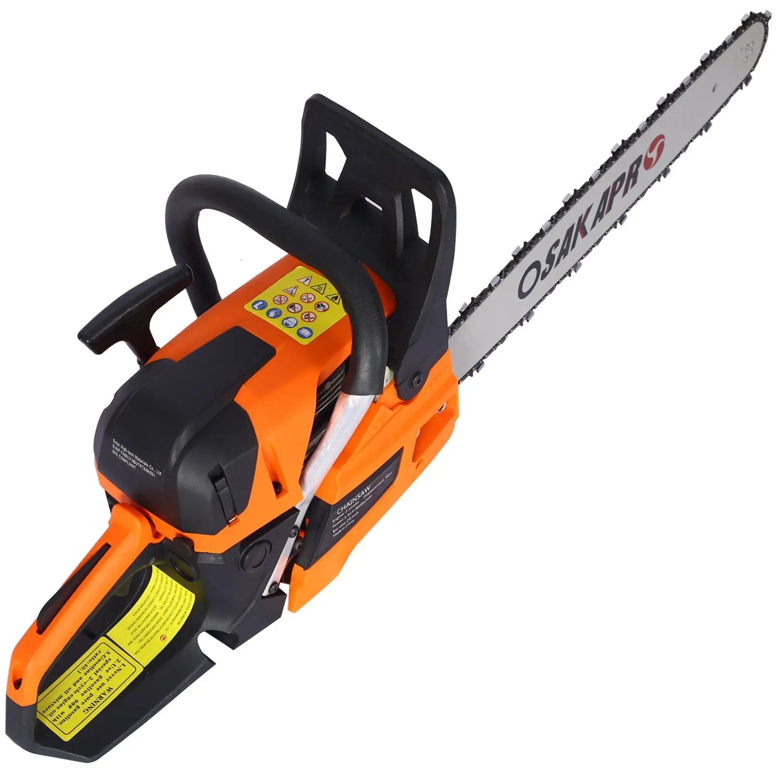 58Cc Gasoline Chainsaw 20" For Tree And Wood Cutting Epa Compliant - Orange by HouseOfZazla