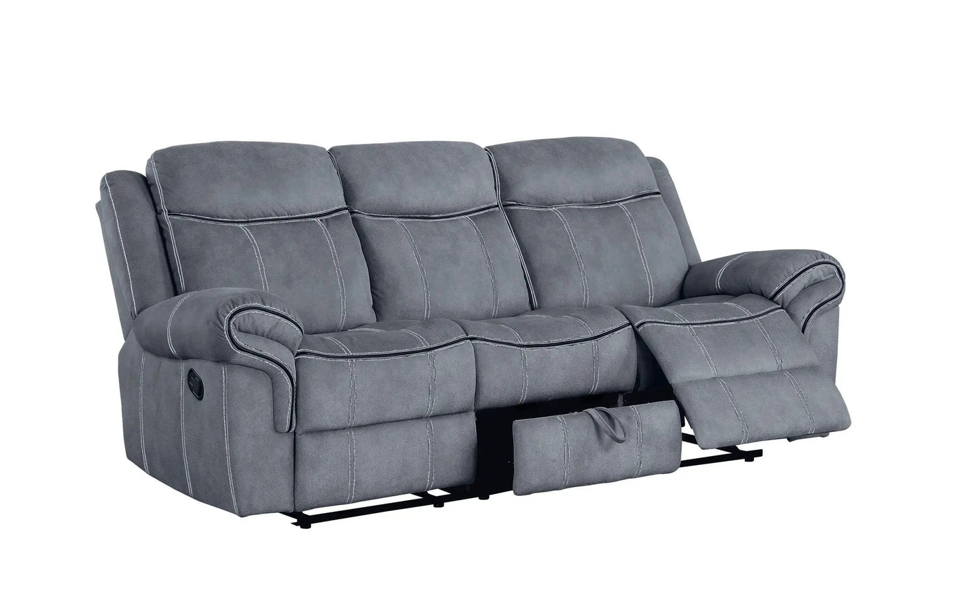 Zubaida - Two Tone Recliner Sofa With USB Port Drop Down Table by Unique Piece Furniture