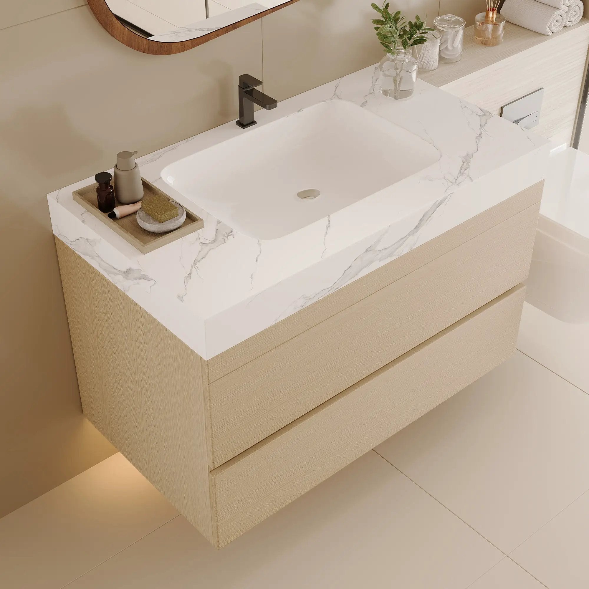 Modern Floating Bathroom Vanity by HouseOfZazla