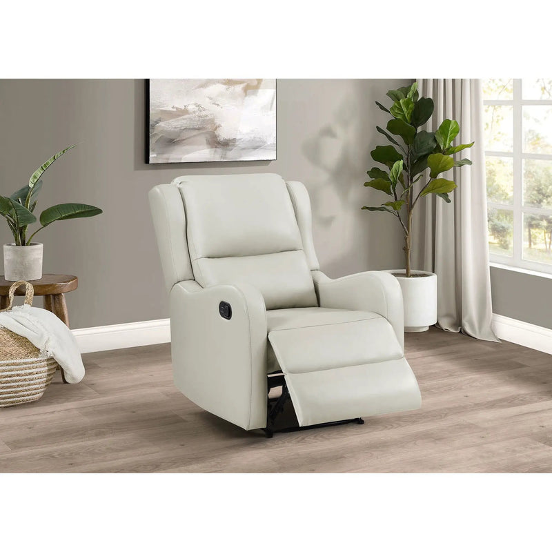 Cortland - Upholstered English Arm Recliner Chair Comfort Enhancing Lounge Chair - Ivory by Unique Piece Furniture