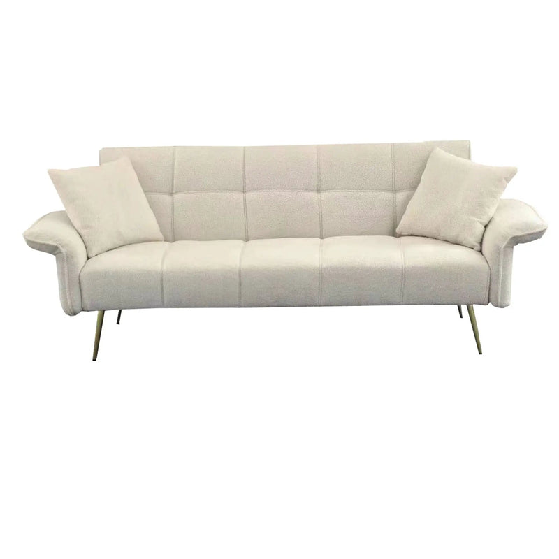 Convertible Double Futon Sofa Bed With Folding Armrests For Living Rooms by Unique Piece Furniture