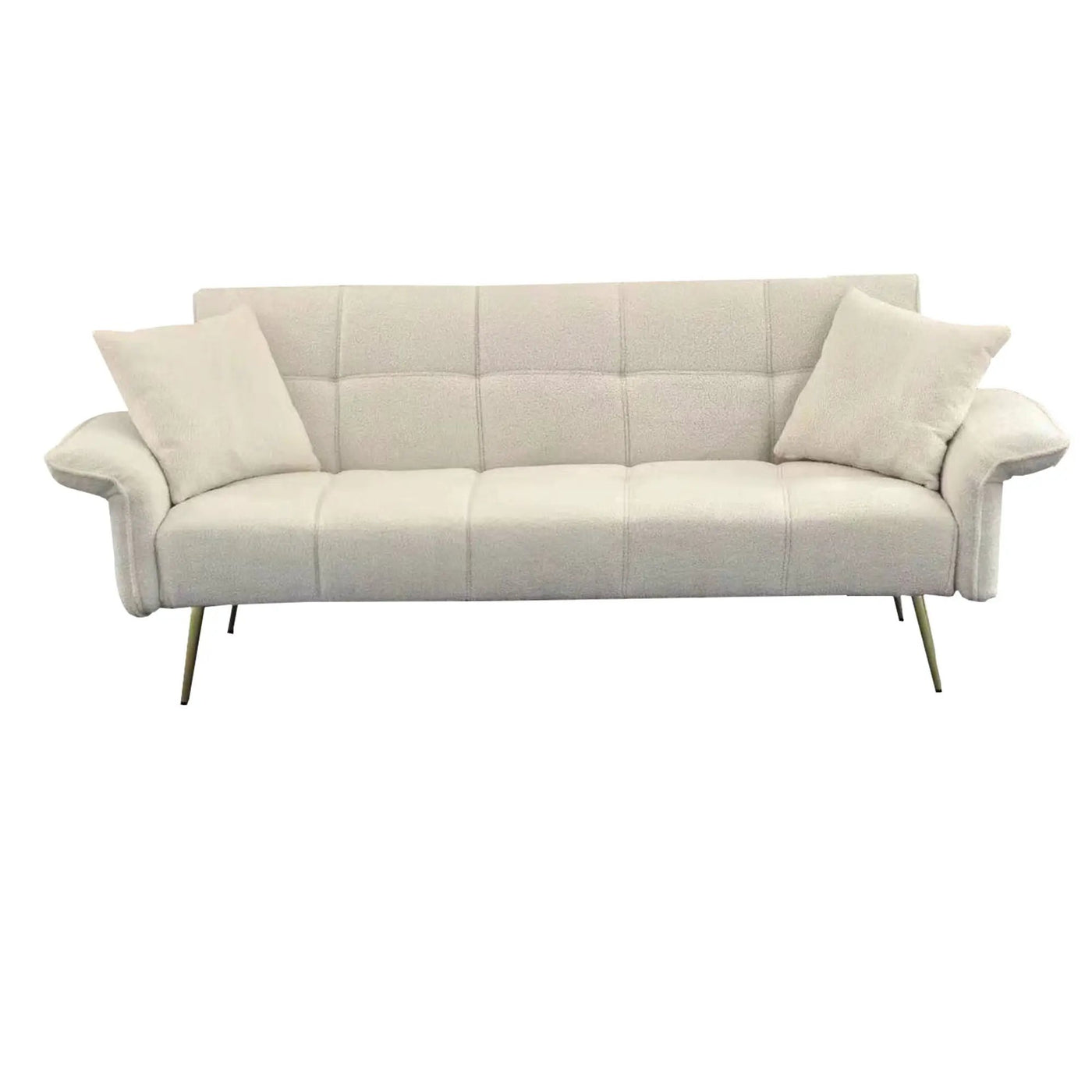 Convertible Double Futon Sofa Bed With Folding Armrests For Living Rooms by Unique Piece Furniture