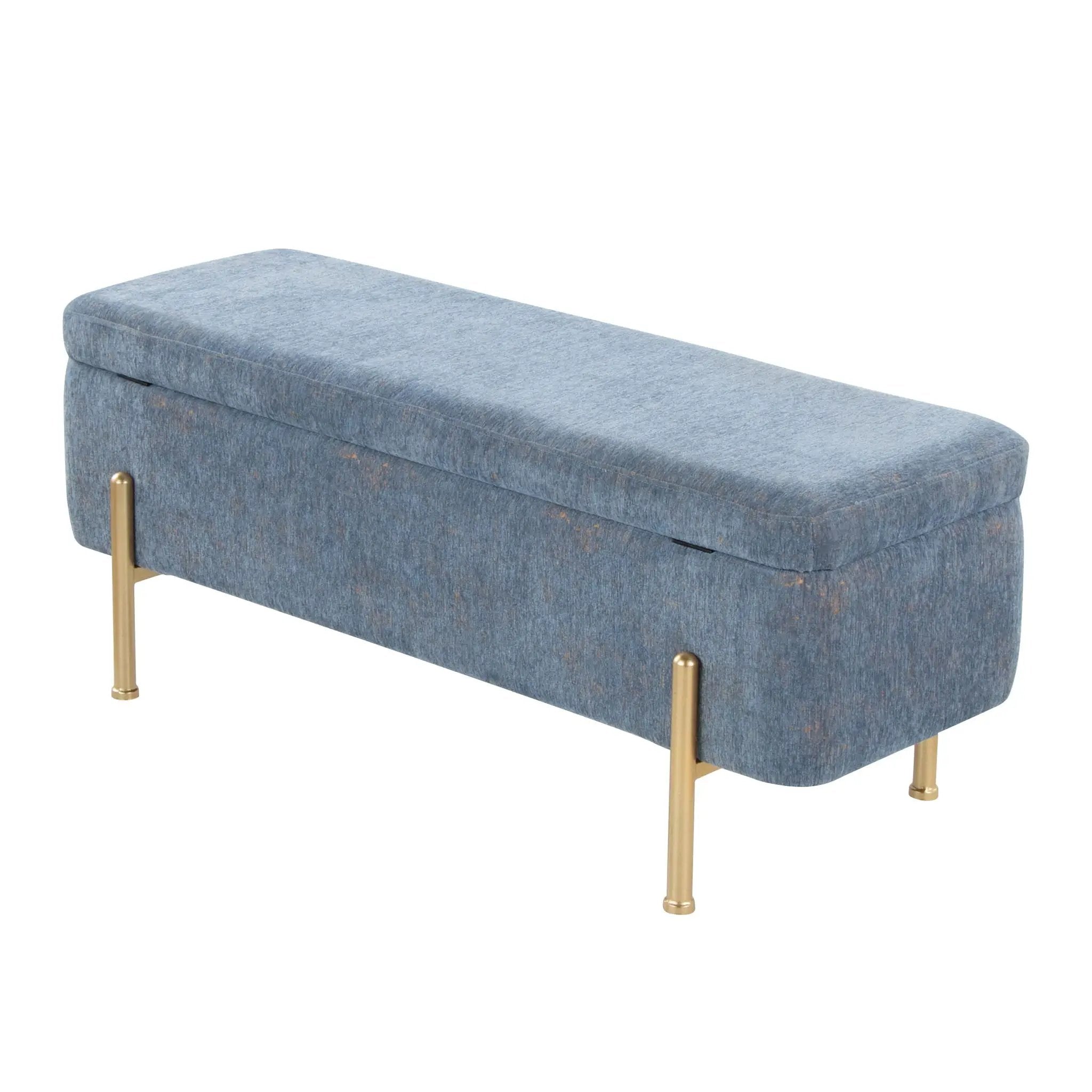 Daniella - Contemporary Bench - Gold / Blue by HouseOfZazla