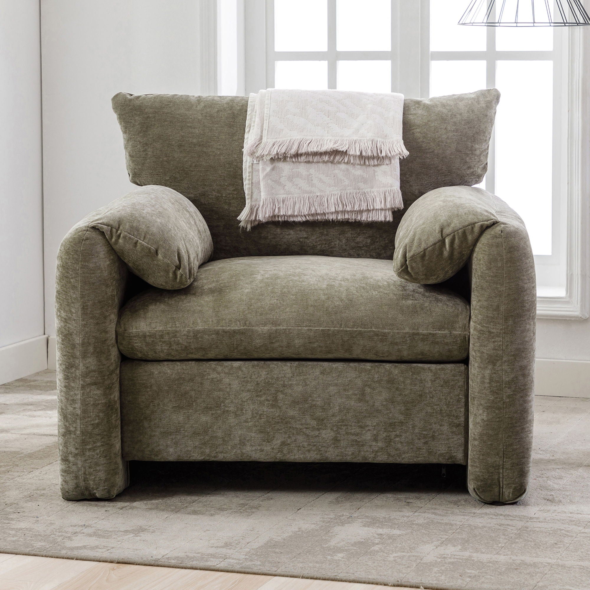 Oversized Accent Single Sofa Lounge Chair - Matcha Green by HouseOfZazla
