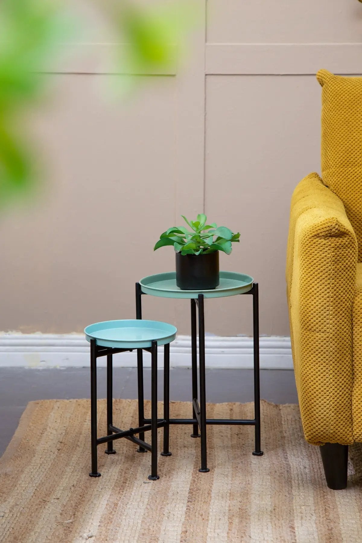 Set of 4 Multicolor Round Nesting Plant Stands by HouseOfZazla