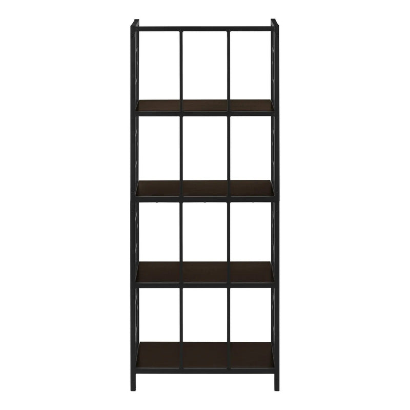Bookshelf, Bookcase, Etagere, 4 Tier, For Office, Contemporary & Modern - Espresso by Unique Piece Furniture