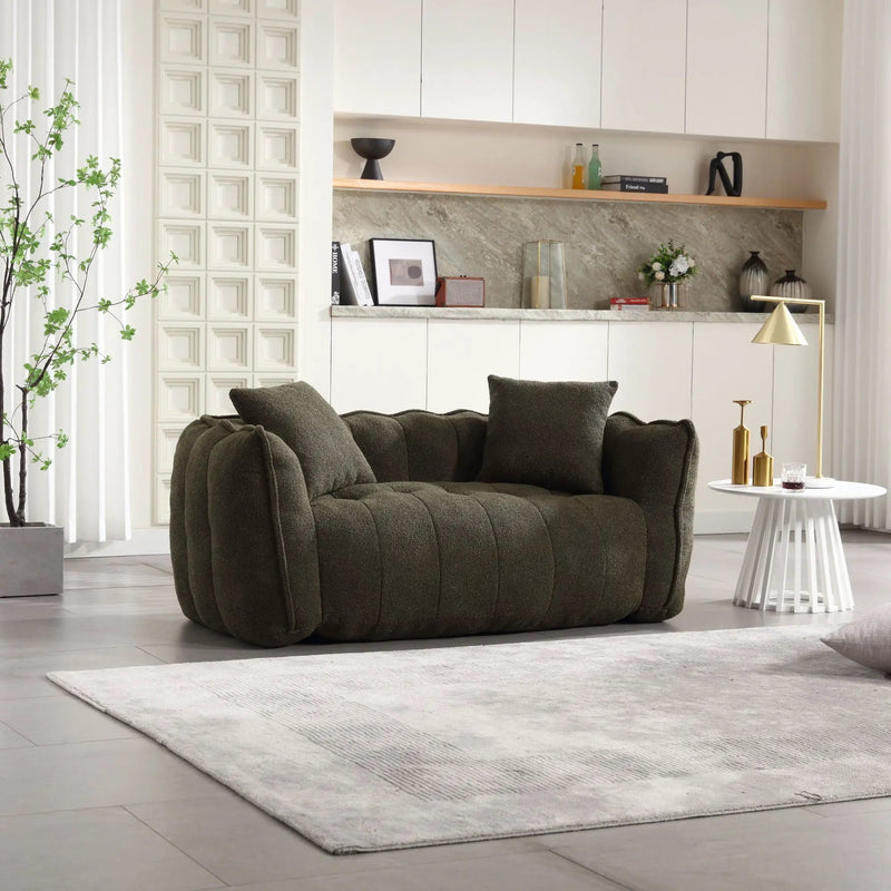 Cozy Beanbag Chair With High Resilience Foam Core For 2 by HouseOfZazla