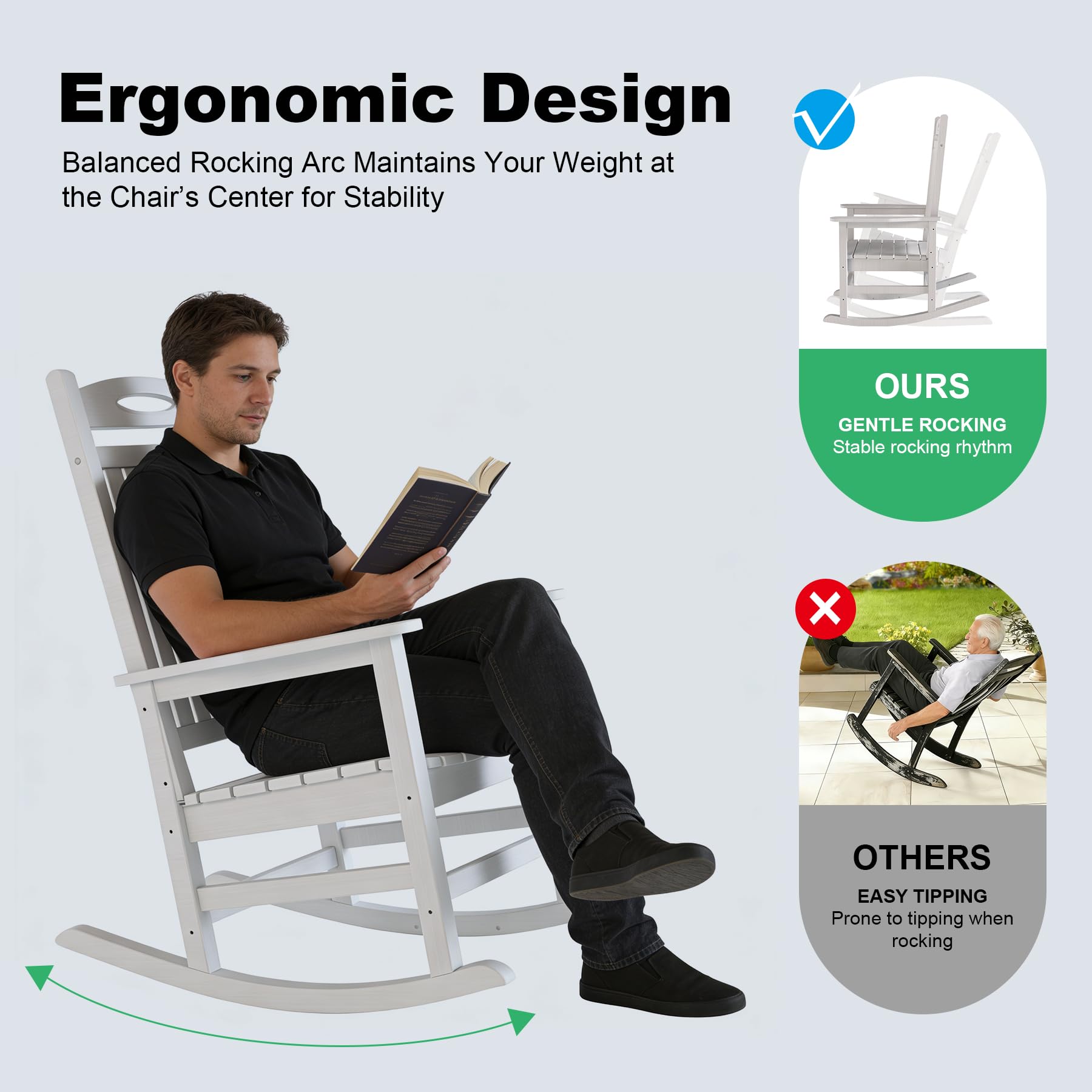 Outdoor Rocking Chair Set of 2 by HouseOfZazla