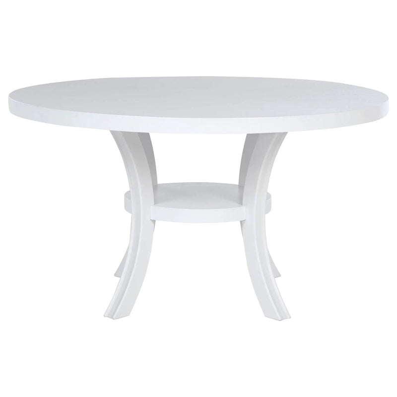 Judd 7-piece 54-inch Round Wood Dining Table Set Pearl White by Unique Piece Furniture