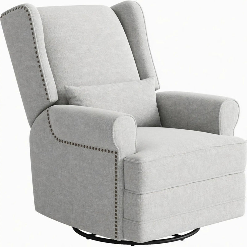 Extra Wide Swivel Recliner Glider Chair With Footrest by HouseOfZazla