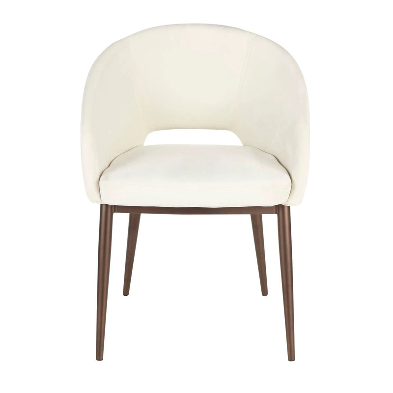Renee - Contemporary Chair - Cream / Copper by Unique Piece Furniture