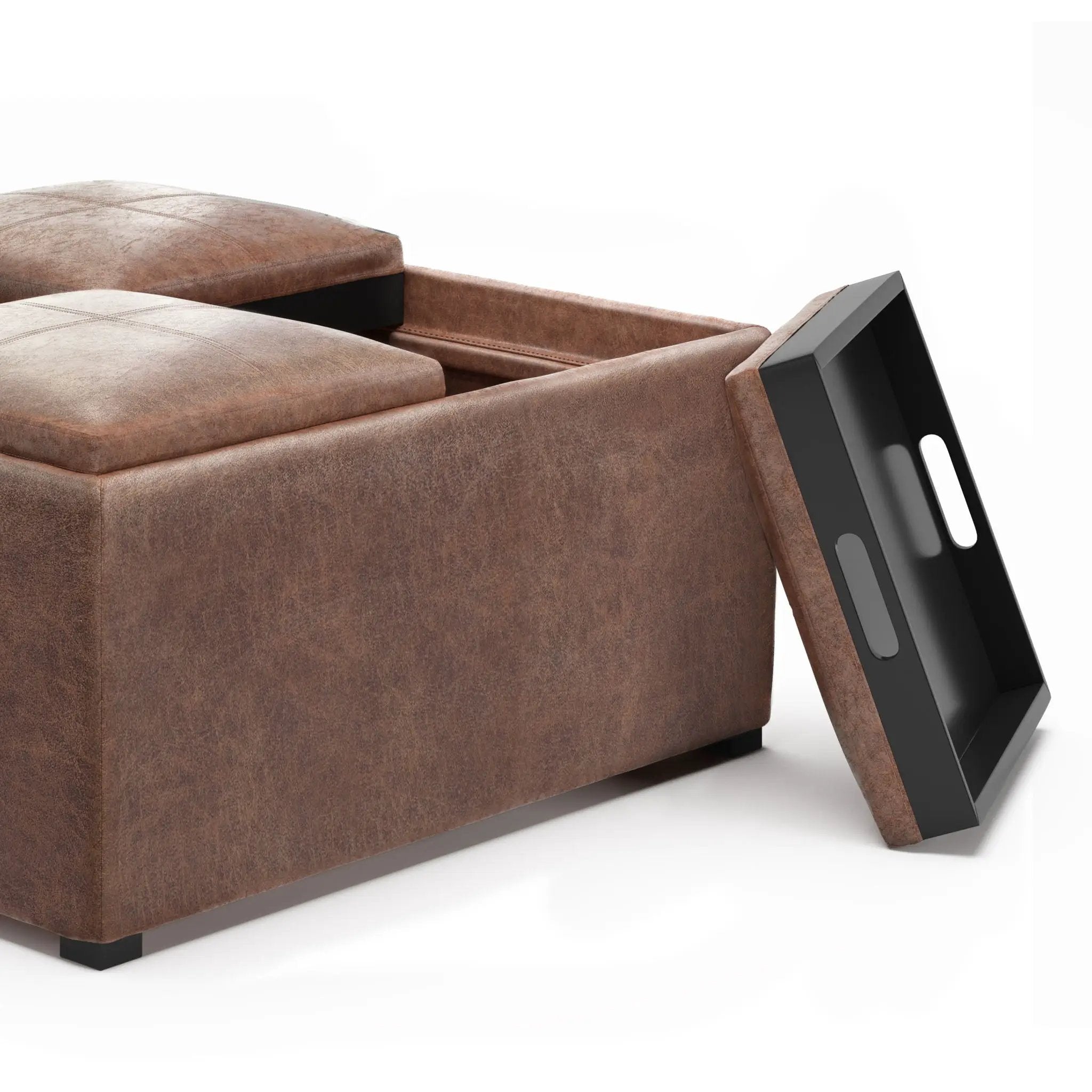 Avalon - Square Coffee Table, Storage Ottoman by Unique Piece Furniture