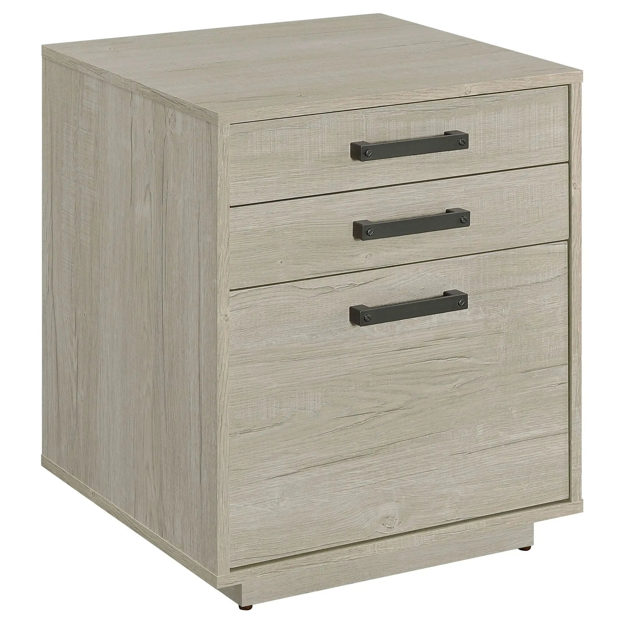 Loomis 3-drawer Home Office File Cabinet Whitewashed Grey by Unique Piece Furniture