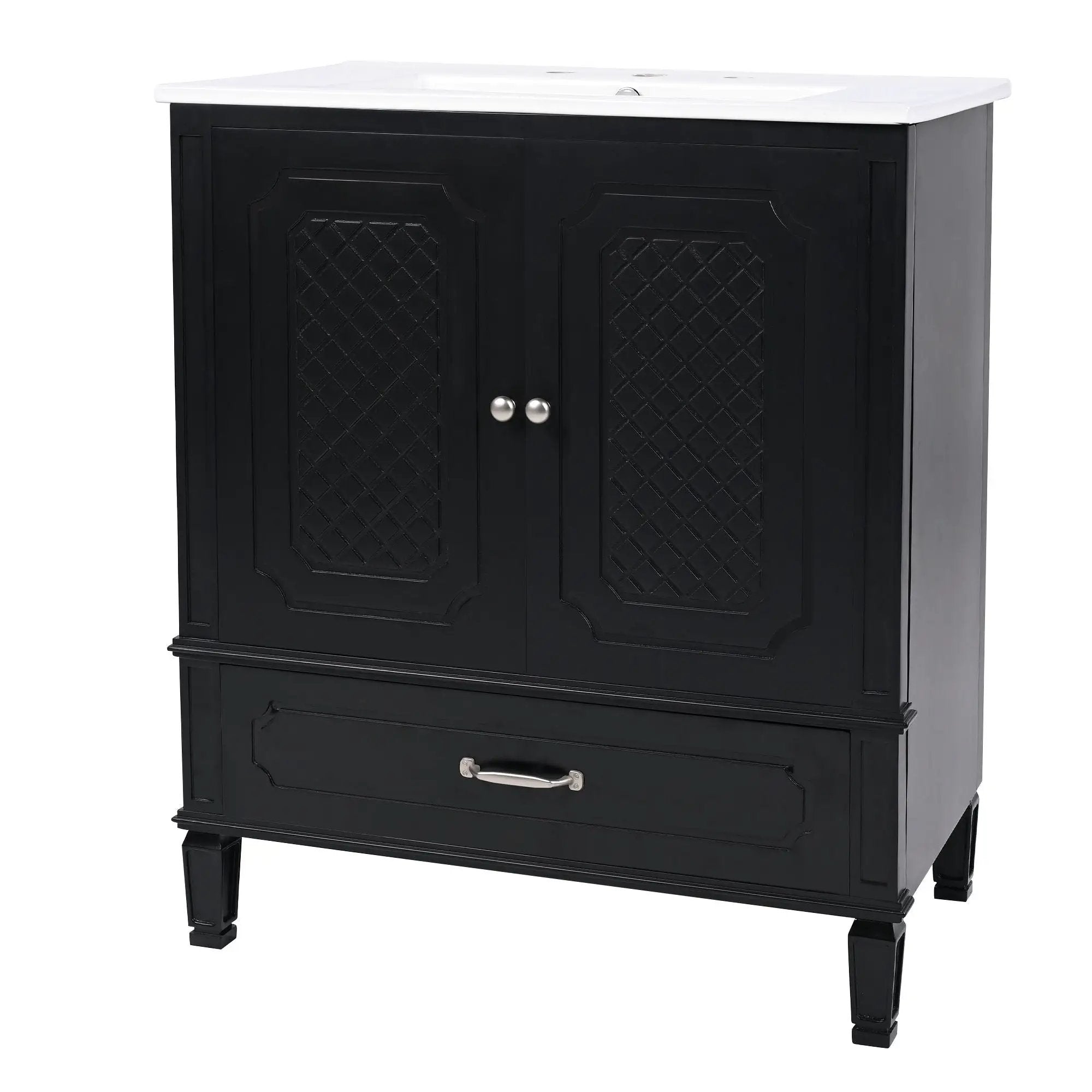 Bathroom Vanity With Sink, Soft Closing Door, Multi Functional Storage by HouseOfZazla