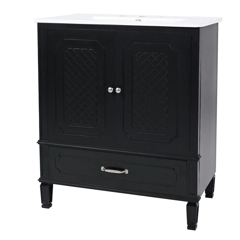 Bathroom Vanity With Sink, Soft Closing Door, Multi Functional Storage by HouseOfZazla