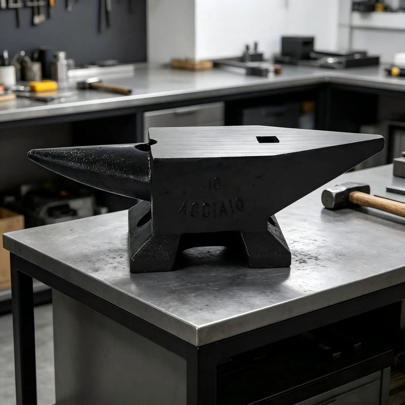 22 Lbs High Hardness Rugged Round Horn Anvil Blacksmith - Black by HouseOfZazla