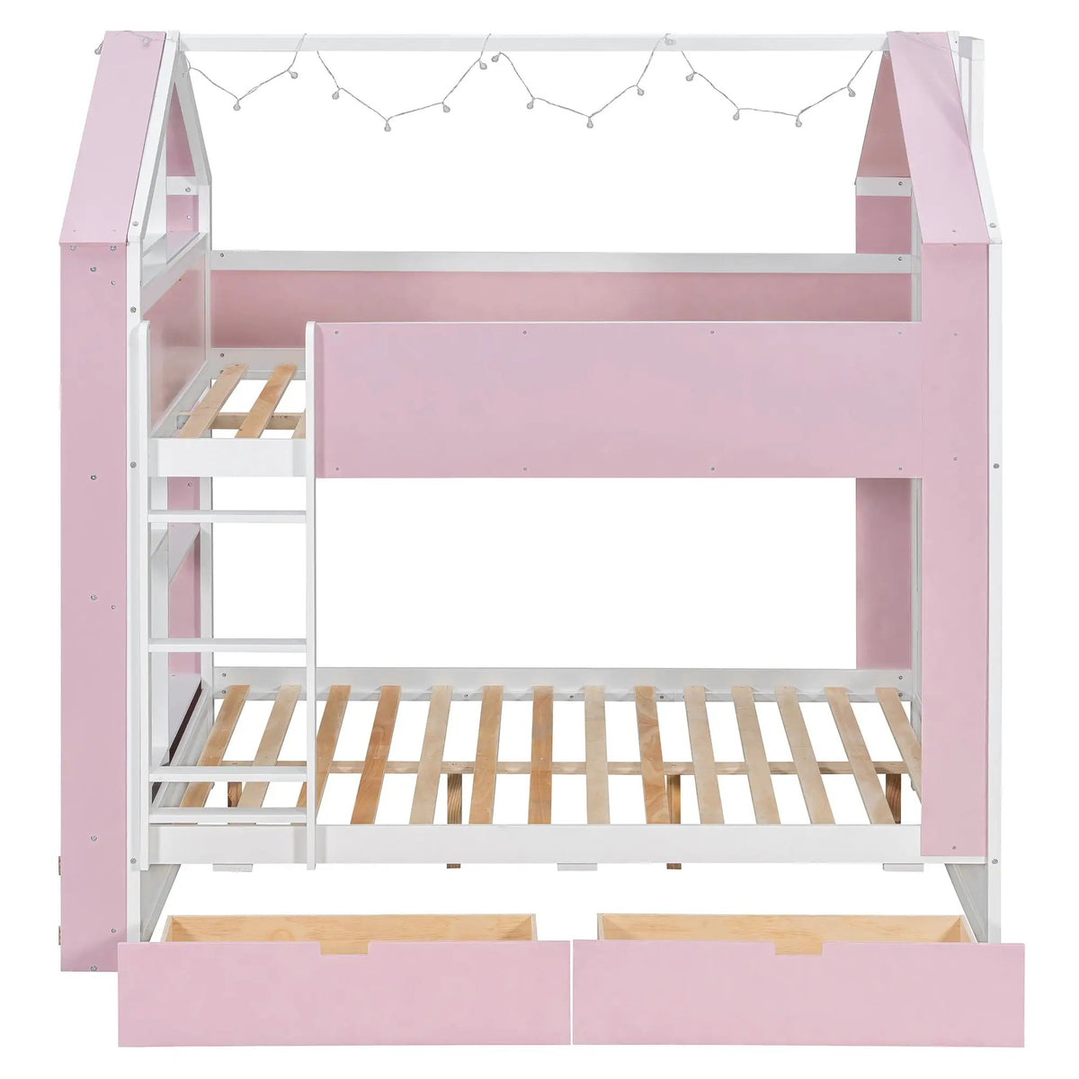 Full Size Bunk Bed with Storage Drawers & Shelves by HouseOfZazla